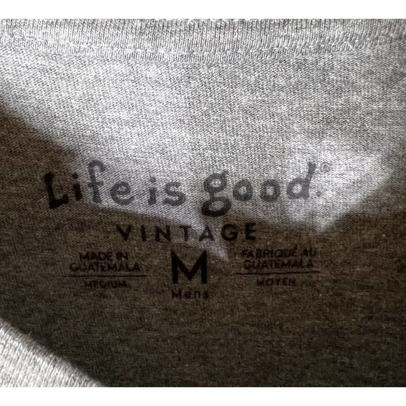 Life Is Good FOODIES WORKING TOGETHER Vintage Tee T-Shirt Mens Size Medium Gray‎ - Picture 3 of 14